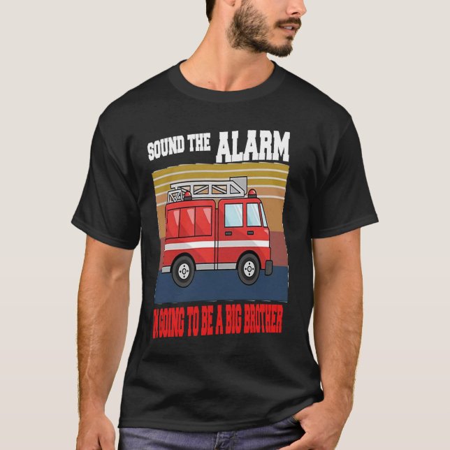 Kids Im going to be a big brother  Firetruck baby  T-Shirt (Front)