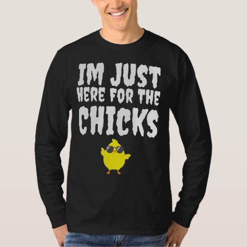 Kids Im Just Here For The Chicks Cute Easter Boys T_Shirt