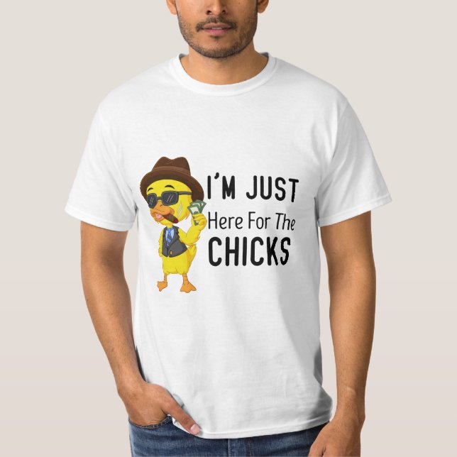 Kids Im Just Here For The Chicks Cute Easter Boys  T-Shirt (Front)