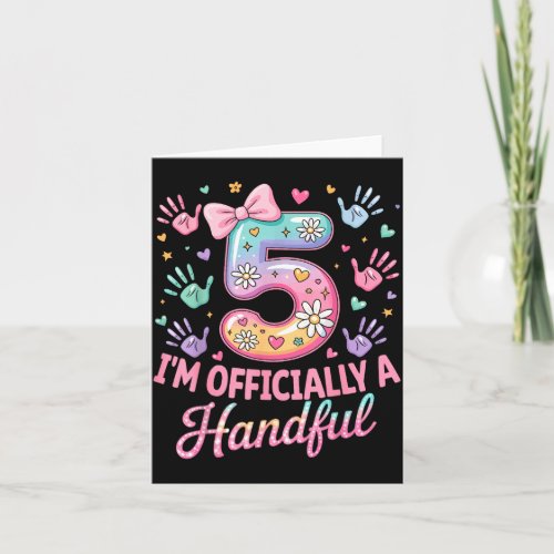 Kids I'm Ly A Handful Five 5th Birthday Girls Boys