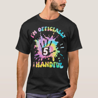 Kids I'M Officially A Handful 5Th Birthday Party F T-Shirt