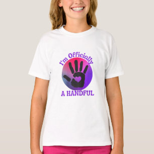 Kids I'm Officially A Handful Cute 5th Birthday T-Shirt