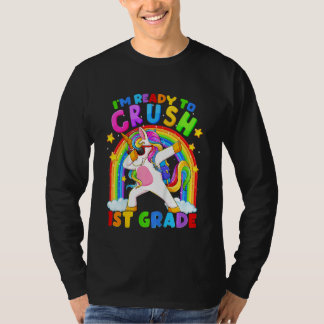 Kids I'm Ready To Crush 1st Grade Unicorn Back To T-Shirt