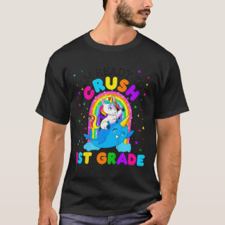 Kids I'm Ready to Crush 1st Grade Unicorn Back to T-Shirt
