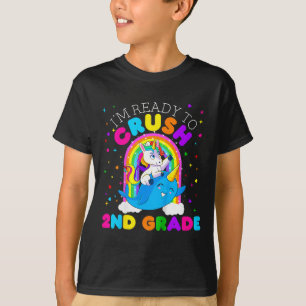 Kids I'm Ready To Crush 2nd Grade Unicorn First Da T-Shirt