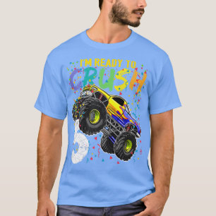 Kids I'm Ready to Crush 5 Monster Truck 5th Birthd T-Shirt