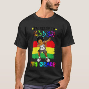 Kids I'm Ready To Crush 7th Grade Afro Black Boys T-Shirt