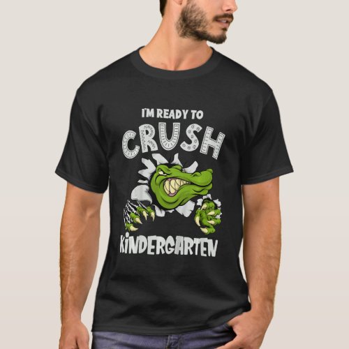 Kids Im Ready To Crush Kindergarten Alligator Croc T_Shirt