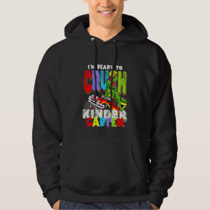 Kids Im Ready To Crush Kindergarten Kids Dinosaur  Hoodie