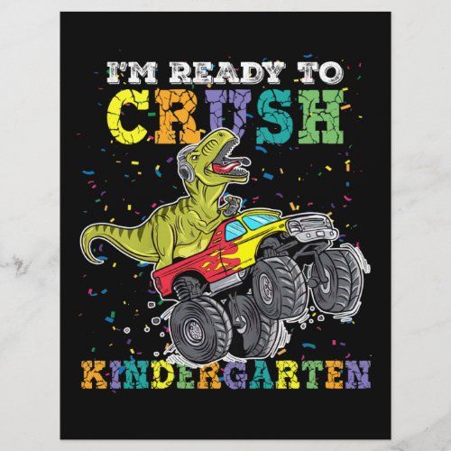 Kids Im Ready To Crush Kindergarten Monster Truck Letterhead