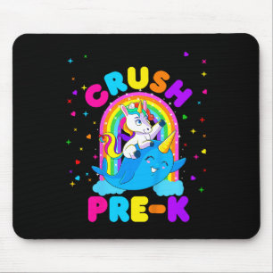 Kids I'm Ready to Crush Pre K Unicorn Back to Scho Mouse Pad