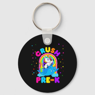 Kids I'm Ready To Crush Pre K Unicorn Ck To School Keychain