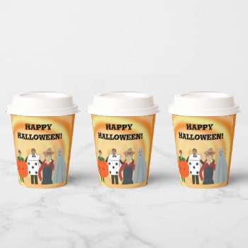 Kids In Costumes  Halloween Paper Cups by Cherylsart at Zazzle