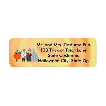 Kids In Halloween Costumes Address Labels by Cherylsart at Zazzle