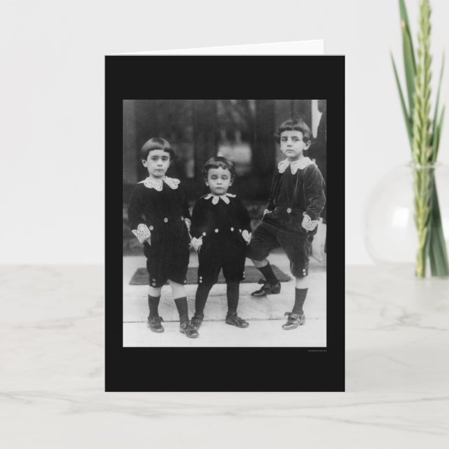 Kids in Little Lord Fauntleroy Suits 1914 Card (Front)