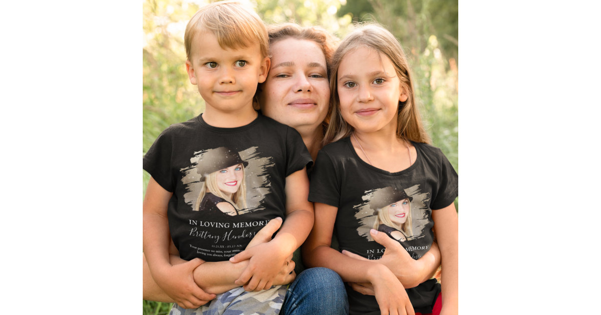 In Loving Memory Custom Photo Memorial T-Shirt, Zazzle