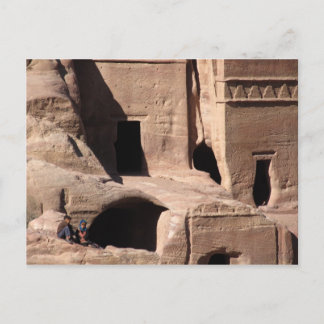 Kids in Petra Postcard
