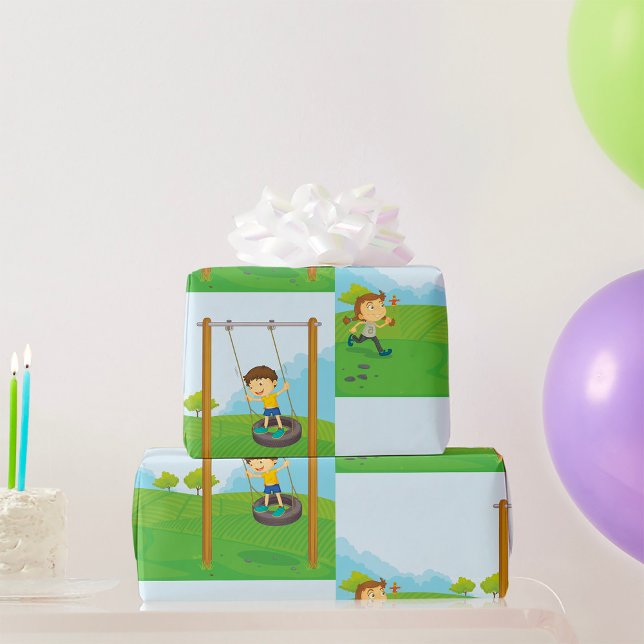 Kids In The Park Wrapping Paper (Creator Uploaded)