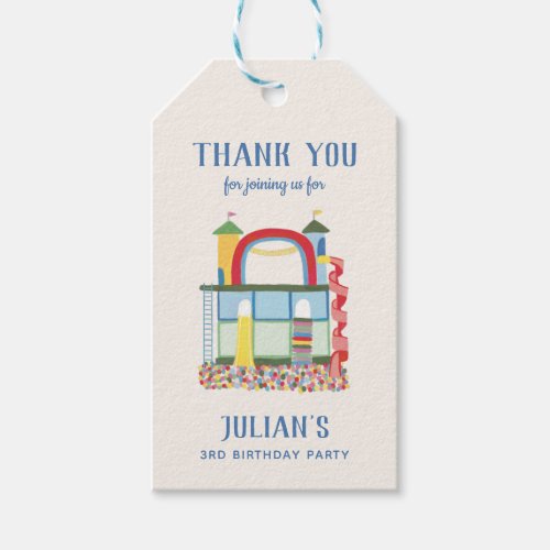 Kids Indoor Playground Birthday Party Thank You Gift Tags