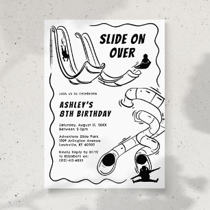 Kids Indoor Slide Park Birthday Party Invitation