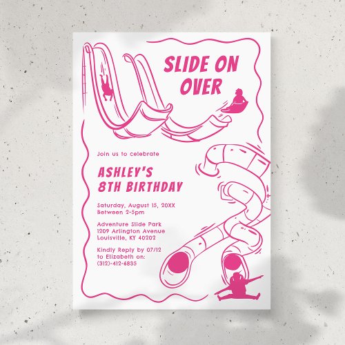 Kids Indoor Slide Park Pink Birthday Party