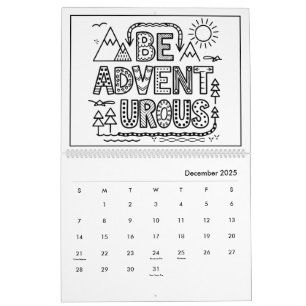 Kids Inspirational Coloring Calendar