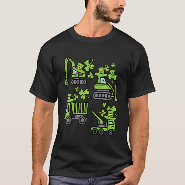 Kids Irish Construction Truck Crane Toddler Boys S T-Shirt (Front)