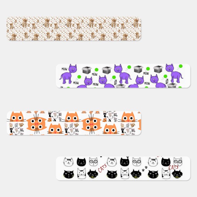 Kids Iron on Labels Cats (Group)