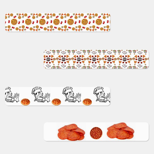 Kids Iron on Labels Pizza Pepperoni (Group)