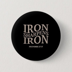 Kids Iron Sharpens Iron Youth Christian Jesus Wome Button