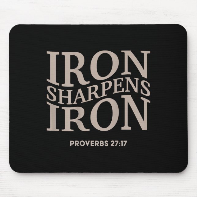 Kids Iron Sharpens Iron Youth Christian Jesus Wome Mouse Pad (Front)