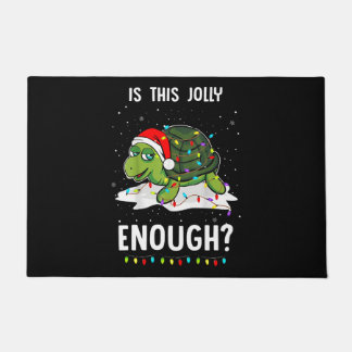 kids is this jolly enough turtle santa merry chris doormat