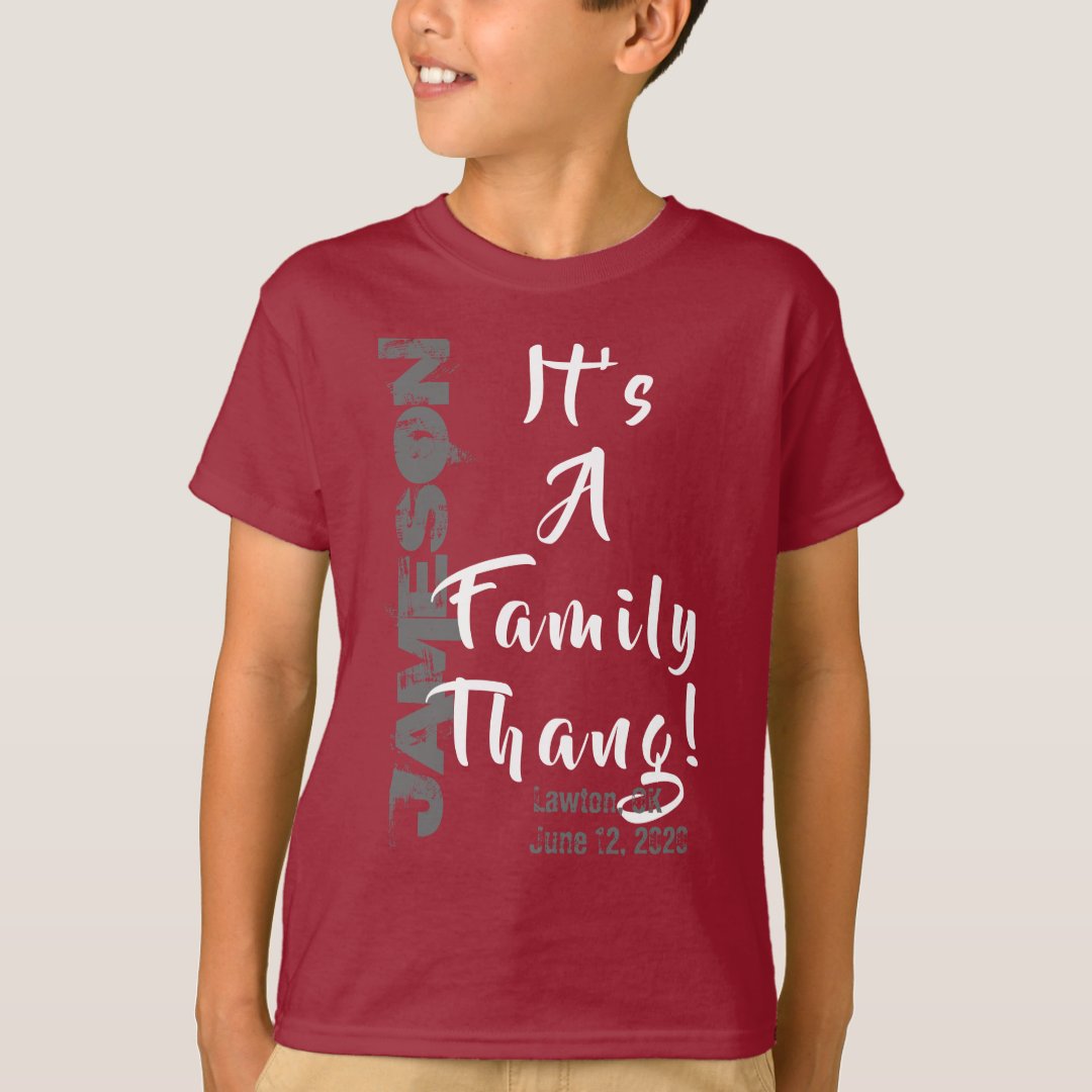 Kids It's a Family Thang! Family Reunion T-Shirt | Zazzle