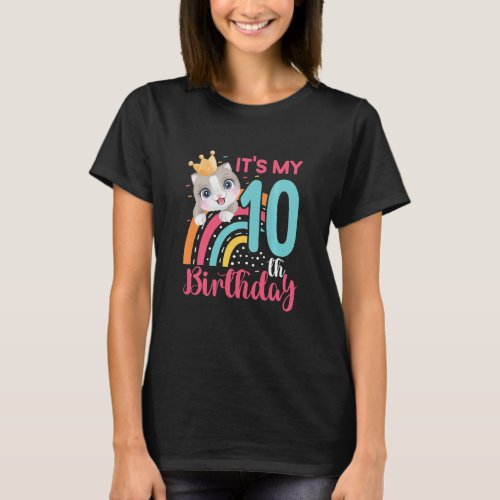 Kids Its My 10th Birthday For The 10 Years Old Cu T_Shirt