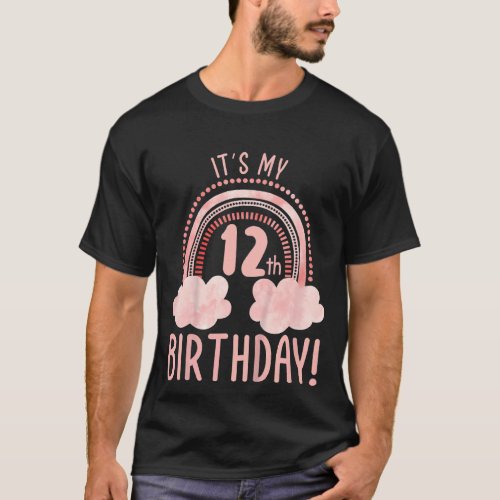 Kids Its My 12th Birthday 12 Years Old Twelfth Bi T_Shirt
