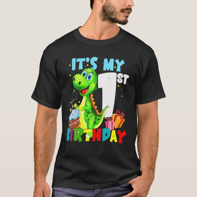 Kids It's My 1St Birthday 1 Year Old Boy Gifts T-Shirt (Front)