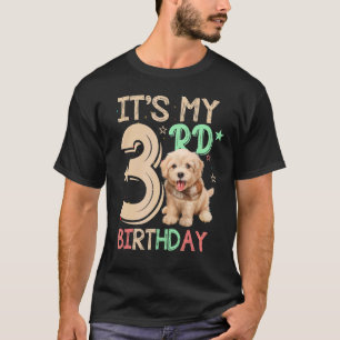 Kids It's My 3rd Birthday Dog Theme 3 Years Old P T-Shirt