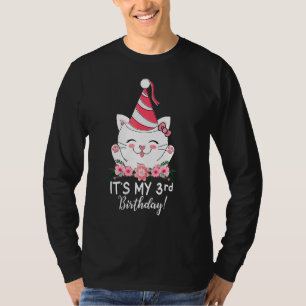 Kids Its My 3rd Birthday Kitty Cat 3 Year Olds Gi T-Shirt