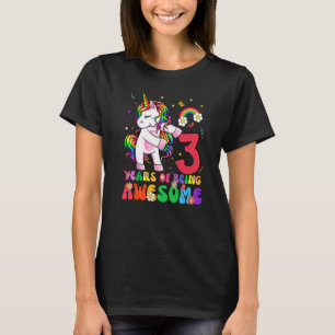 Kids It's My 3rd Birthday Unicorn Birthday Girls T-Shirt