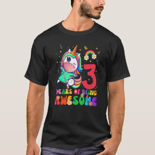 Kids It's My 3rd Birthday Unicorn Birthday Girls T-Shirt