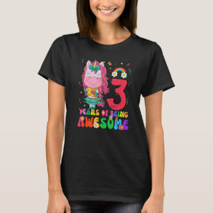 Kids It's My 3rd Birthday Unicorn Birthday Girls T-Shirt