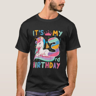 Kids It's My 3rd Birthday Unicorn Kid 3 Years Old T-Shirt