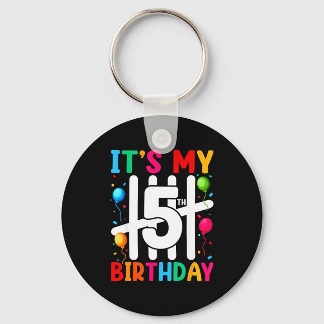 Kids It's My 5th Birthday 5 Five Birthday Boys Gir Keychain (Front)