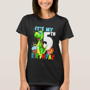 Kids Its My 5th Birthday Boys Happy 5 Year Old Bo T-Shirt