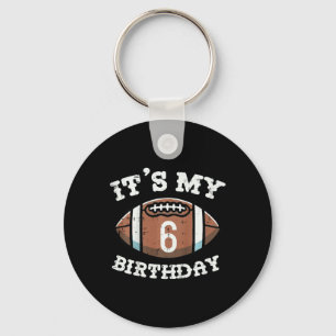 Kids Its My 6th Birthday American Football 6 Year Keychain