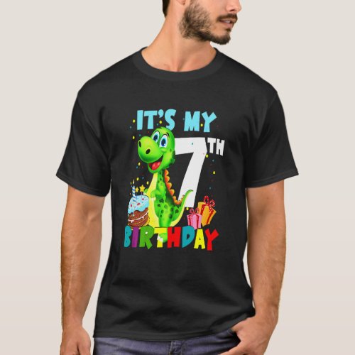 Kids Its My 7th Birthday  Boys Happy 7 Year Old Bo T_Shirt