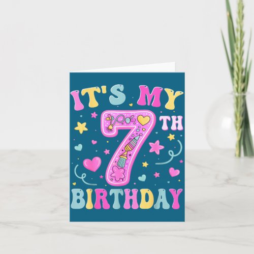 Kids It's My 7th Birthday Girl 7 Seven Happy Birth