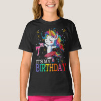 Kids It's My 7th Birthday Unicorn 7 Year Old Girls