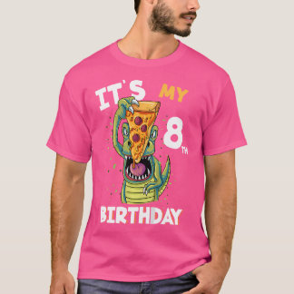 Kids It'S My 8Th Birthday 8 Year Old Dinosaur Birt T-Shirt