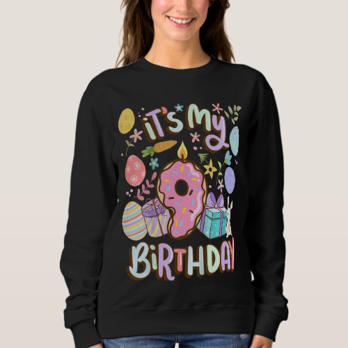 Kids Its My 9 Birthday Easter Donut Holiday Bunny Sweatshirt